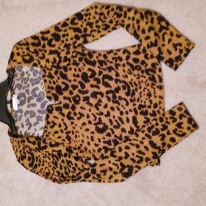 Ten Sixty Sherman cheetah Print Shirt Size XS